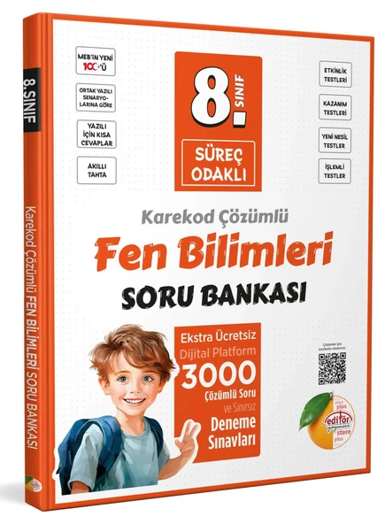 Editör 8.Sınıf Süreç Odaklı Fen Bilimleri Soru Bankası 2025