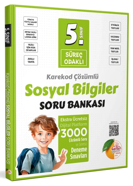 Editör 5.Sınıf Süreç Odaklı Sosyal Bilgiler Soru Bankası 2025