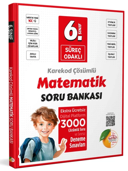 Editör 6.Sınıf Süreç Odaklı Matematik Soru Bankası 2025