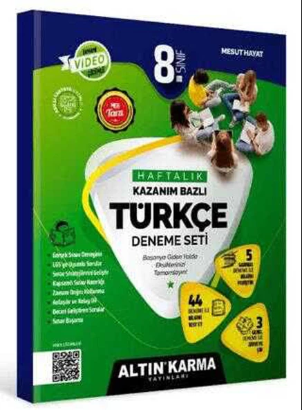 Altın Karma 8.Sınıf Türkçe Haftalık Kazanım Bazlı Deneme Seti