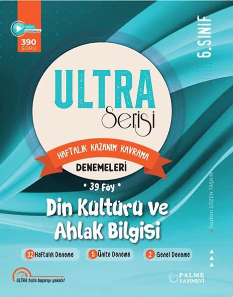Palme 6.Sınıf Ultra Serisi Din Kültürü ve Ahlak Bilgisi Denemeleri 39 Föy