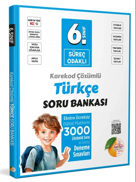 Editör 6.Sınıf Süreç Odaklı Türkçe Soru Bankası 2025