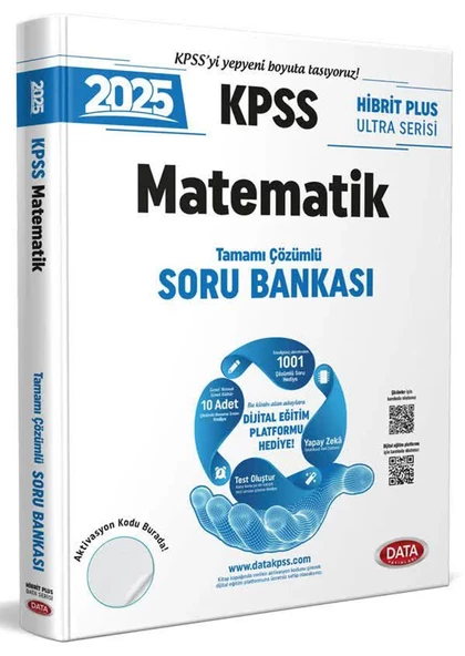 Data KPSS Matematik Hibrit Plus Ultra Serisi Karekod Çözümlü Soru Bankası 2025