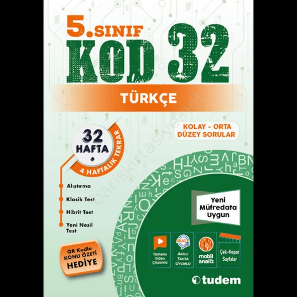 Tudem 5.Sınıf Türkçe Kod 32 Deneme 2025