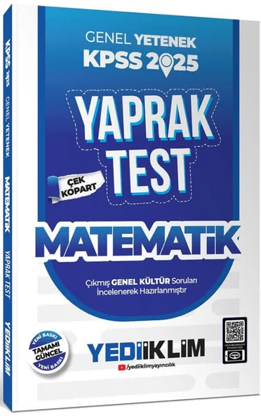 Yargı KPSS Matematik Genel Yetenek Çek Kopart Yaprak Test 2025