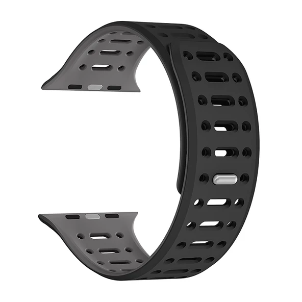 Gpack Apple Watch 10 46mm Kordon Oval Delikli Silikon Strap KRD124 - 4
