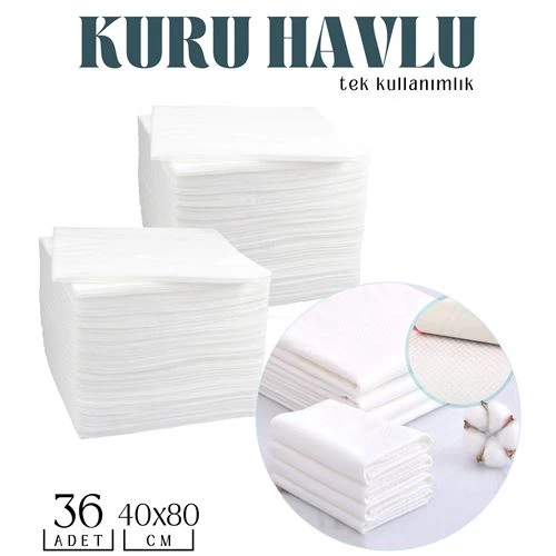 ModaCar Tek Kullanımlık Kuru Havlu Çok Amaçlı 40X80 CM 36 Adet