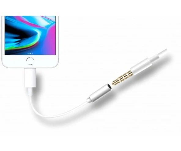 İphone  Kulaklık Aux Çevirici Lightning Bluetooth Aux Lightning  to 3,5 mm J-002 - 3