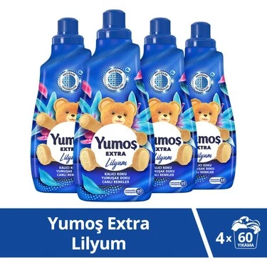 Yumoş Extra Lilyum Yumuşatıcı 60 Yıkama 1.44 lt 4'lü