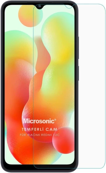 Xiaomi Redmi 12C Tempered Glass Cam Ekran Koruyucu