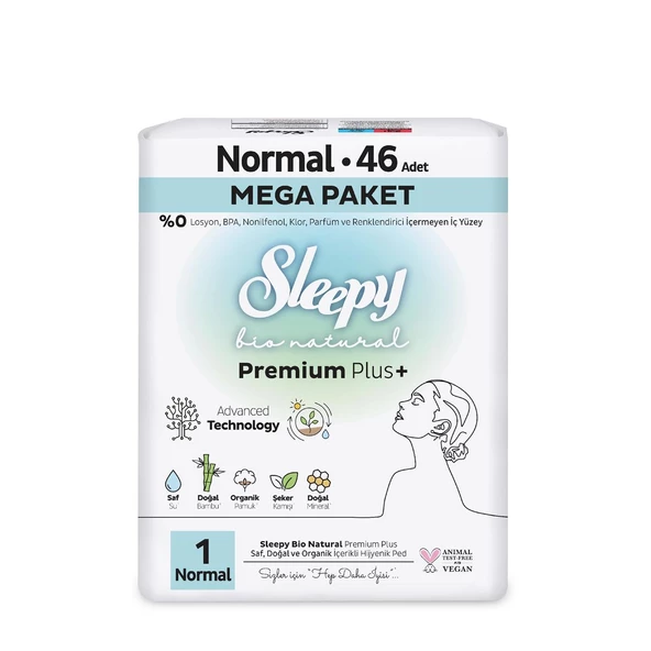Sleepy Bio Natural Premium Plus Hijyenik Ped Mega Paket Normal 46 Adet - 2