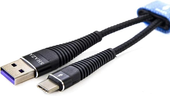 USB TYPE-C PD 5A 100 W Örgülü Hızlı Şarj ve Data Kablosu 1 Metre