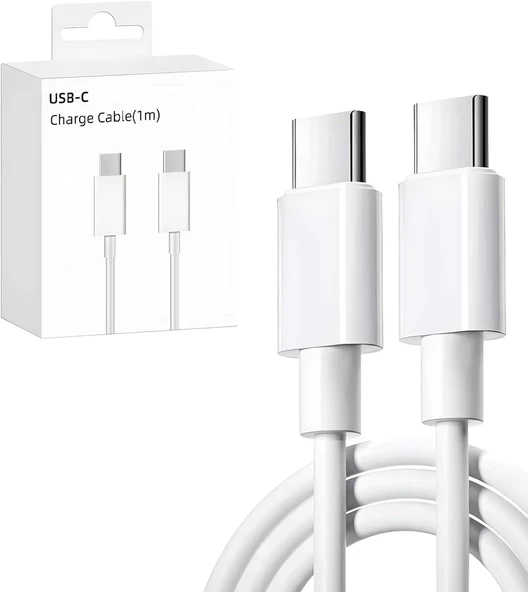 C Kablosu Esnek USB C - USB C Şarj Kablosu PD 3.0 iPhone 15 Pro Max Galaxy S23 S22 S21 A54 Pixel 7 iPad Pro 12.9 iPad Mini 6/Air 5 vb. ile uyumludur.