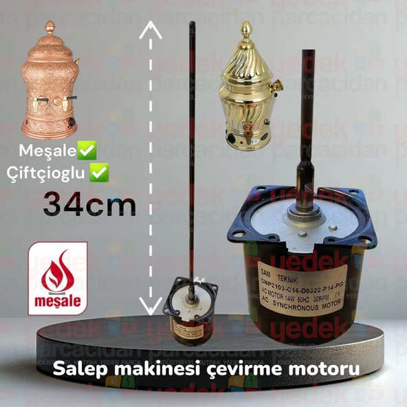 Salep Makinesi Çevirme (karıştırıcı) Motor 35cm mil boyu