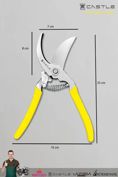 Lz-k30 Budama Makası Bağ Makası Ve Katlanır Budama Testeresi 2 Li Set - Resim 3