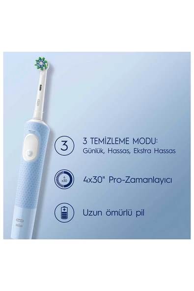 Oral-B D103 Vitality Pro Cross Action Şarjlı Diş Fırçası - Mavi - 2