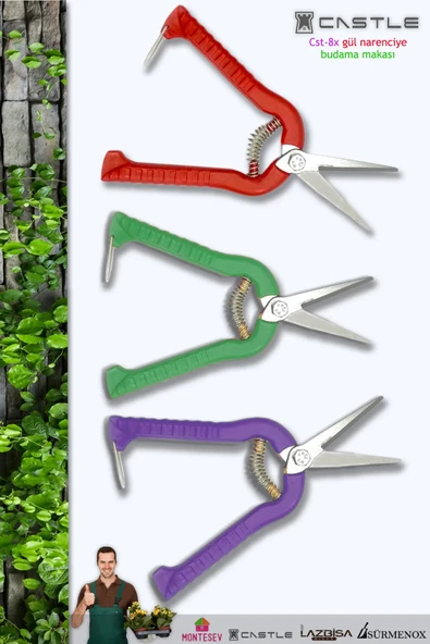 Lz-k35 Bağ Bahçe Bitki Çiçek Gül Üzüm Narenciye Budama Makası Set ( 3 Adet )