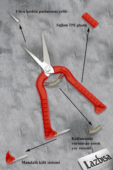 Lz-k35 Bağ Bahçe Bitki Çiçek Gül Üzüm Narenciye Budama Makası Set ( 3 Adet ) - 2
