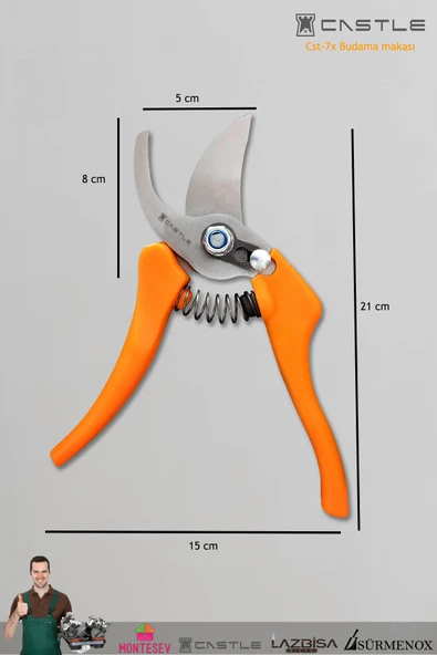 Lz-k13 Budama Makası Budama Testeresi Gül Dal Budama Ve Aşı Çakısı Bıçağı 4 Lü Set - 3