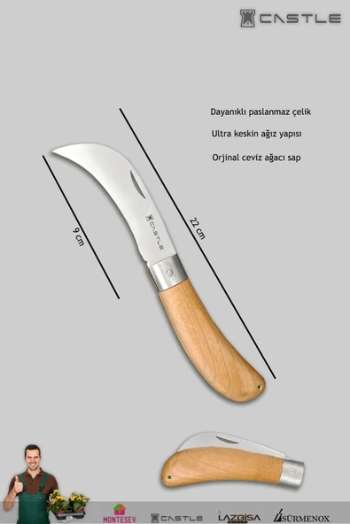 Lz-k13 Budama Makası Budama Testeresi Gül Dal Budama Ve Aşı Çakısı Bıçağı 4 Lü Set - 5