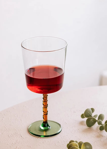 The Mia Line Şarap Kadehi Sarı 300 ml - 2