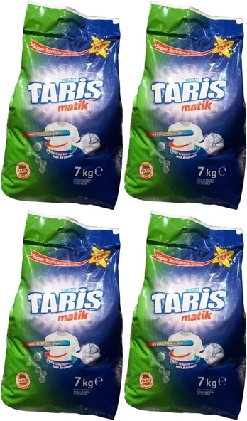 Tariş Matik Toz Çamaşır Deterjanı 28KG Renkli ve Beyazlar için (4PK*7KG) (212 Yıkama)