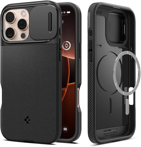 iPhone 16 Pro Max Kılıf Optik Armor MagFit MagSafe özellikli Black - ACS08015