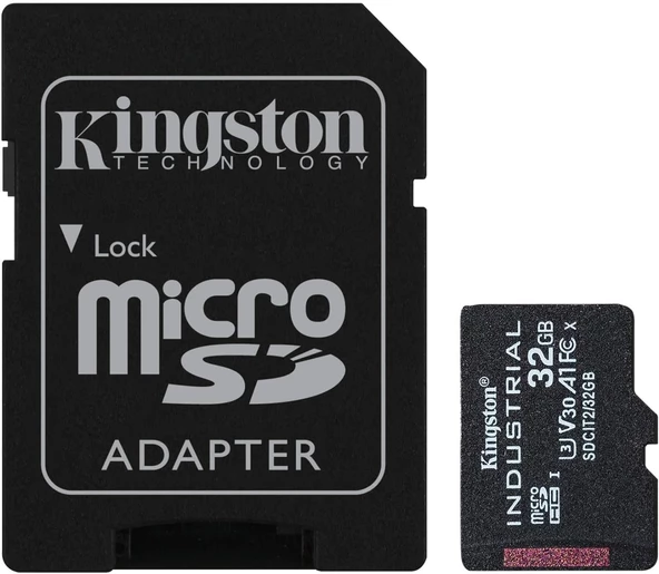 Endüstriyel microSD - 32 GB microSDHC Endüstriyel C10 A1 pSLC Kartı + SD Adaptör - SDCIT2/32 GB