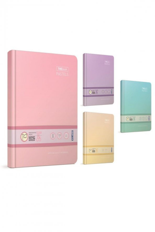 Gıpta Thebook Pastels İp.Dkş.Sert Kapak Defter 20x28 160 YP Çiz.
