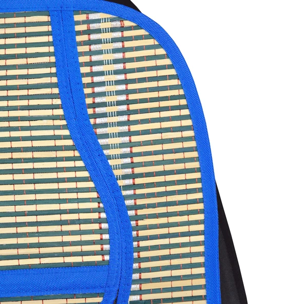 Oto Hasır Bambu Minder Ön Mavi İkili Takım Bel Destekli Terletmez WF-1021-1 - 2