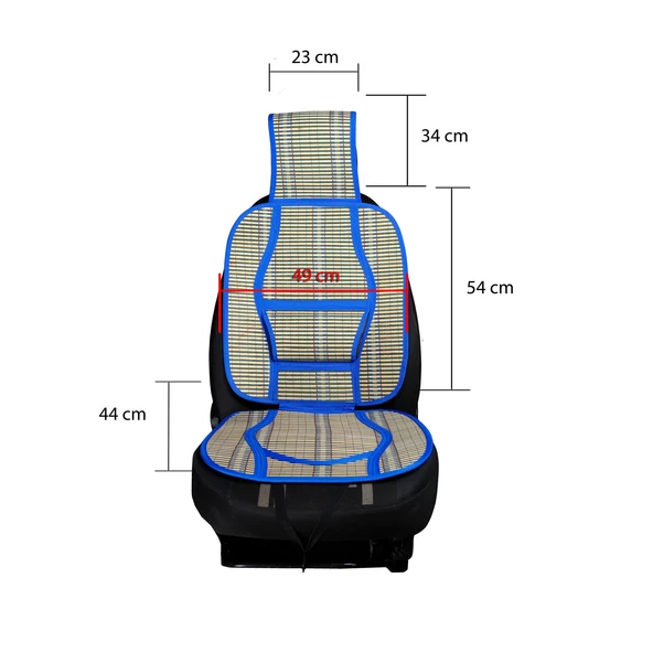 Oto Hasır Bambu Minder Ön Mavi İkili Takım Bel Destekli Terletmez WF-1021-1 - 3