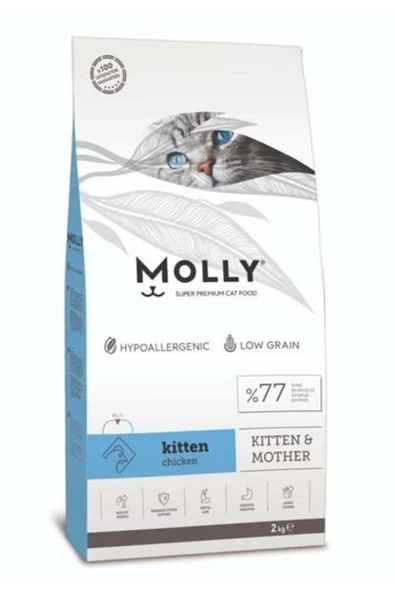 Molly Hipoalerjenik Tavuklu Yavru Kedi Maması 2 Kg