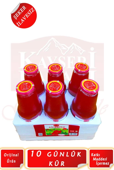 Kayseri Pazari Gilaburu 10 Günlük Kullanım 6 Şişe