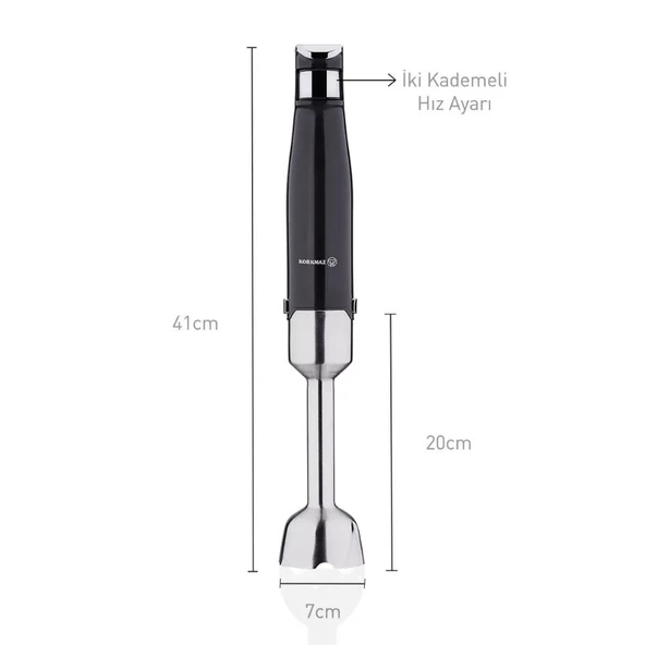 Korkmaz Performix Dayanıklı Blender Set Siyah Renk A448 - 2