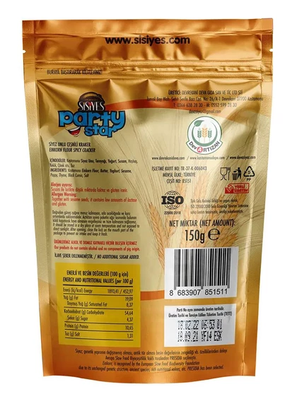 SİSİYEZ PARTYSTAR KRAKER 150G - 2