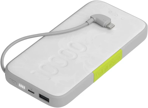 -  Powerbank 10000 mAh, Lightning, Beyaz