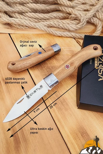 Ceviz Sap Çakı Kamp Çakısı Outdoor Piknik Çakısı Bahçe Çakısı Mutfak Bıçak Bıçağı (ÇK115) - 4
