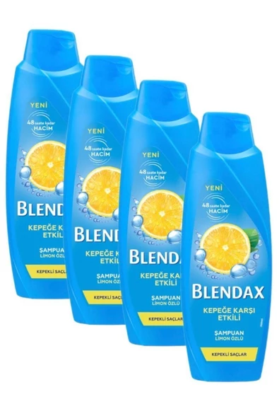 Blendax Kepeğe Karşı Etkili Limon Özlü Şampuan 4 X 470 Ml.