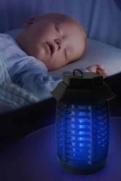 Sinek Öldürücü 2W Tutma Asma Saplı Sessiz Sinek Makinası Ledli UV Mor Işıklı Sinek Kovucu - Resim 11