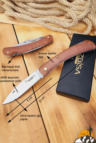 Epoksi Sap Çakı Kamp Çakısı Outdoor Piknik Çakısı Bıçağı Mutfak Bıçak Bıçağı ( Çk202 ) - 4
