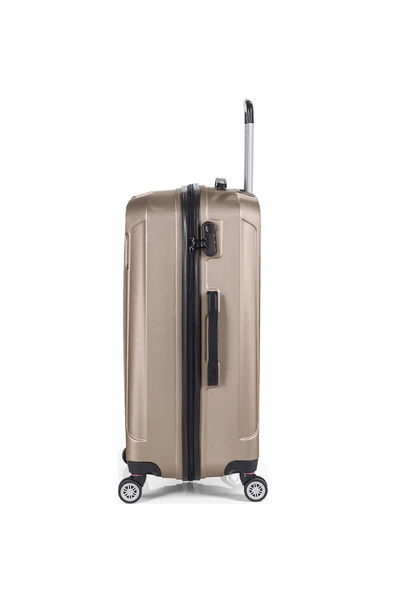 Polo&Sky Spring Model Gold Renk 2'li Valiz Seti Kabin + Orta - 3