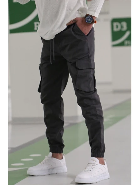 Madmext Erkek Füme Kargo Cep Pantolon 5447 - 3