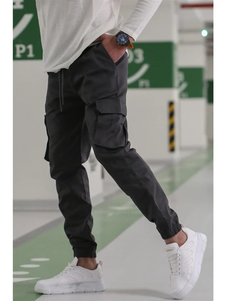 Madmext Erkek Füme Kargo Cep Pantolon 5447 - 2