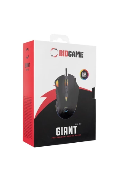 Gıant Rgb Makrolu Oyuncu Mouse 10.000-dpi-12 Tuşlu Ağırlıklı 2x Tuş Drag Click