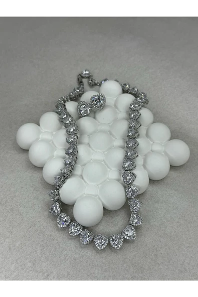 Pandora Model Kalpli Kolye Küpe Set - 2
