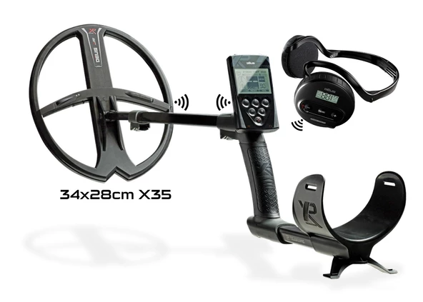 XP DEUS Metal Dedektör - Ana Kontrol Ünitesi WS4 Kablosuz Kulaklık 34x28cm X35 Başlık ile ürün görseli 1