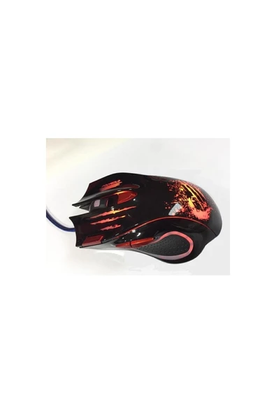 Işıklı Oyuncu Mouse 3600 Dpi 7 Tuşlu Kumaş Kablo Gamer Rgb Kablolu Mouse Proffesyonel