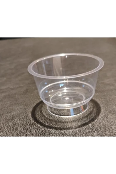 Sunum Kasesi  Magnolya Dondurma Puding Tatlı Meze Salata Cup Kabı Sert Plastik Mika Sunumluk - 2