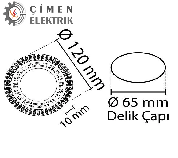 NOAS YL65 1757 FLORA Led Çerçeveli 4000K + Mavi Yuvarlak Kristal Cam Spot Kasa - 3