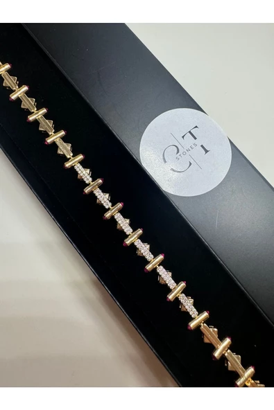 Domino Üçgen Model Çelik Rose Gold Bileklik - 2